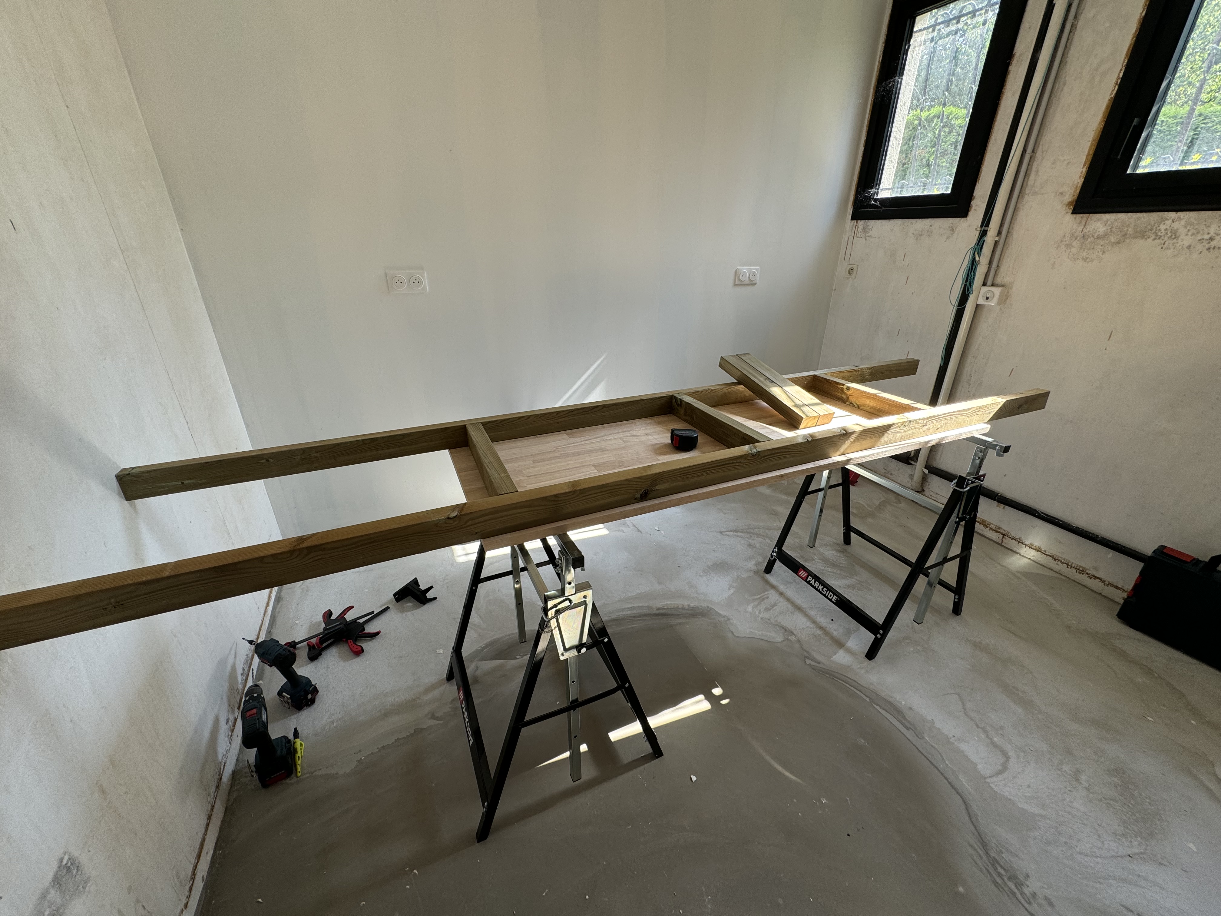 Assemblage de la structure du plateau