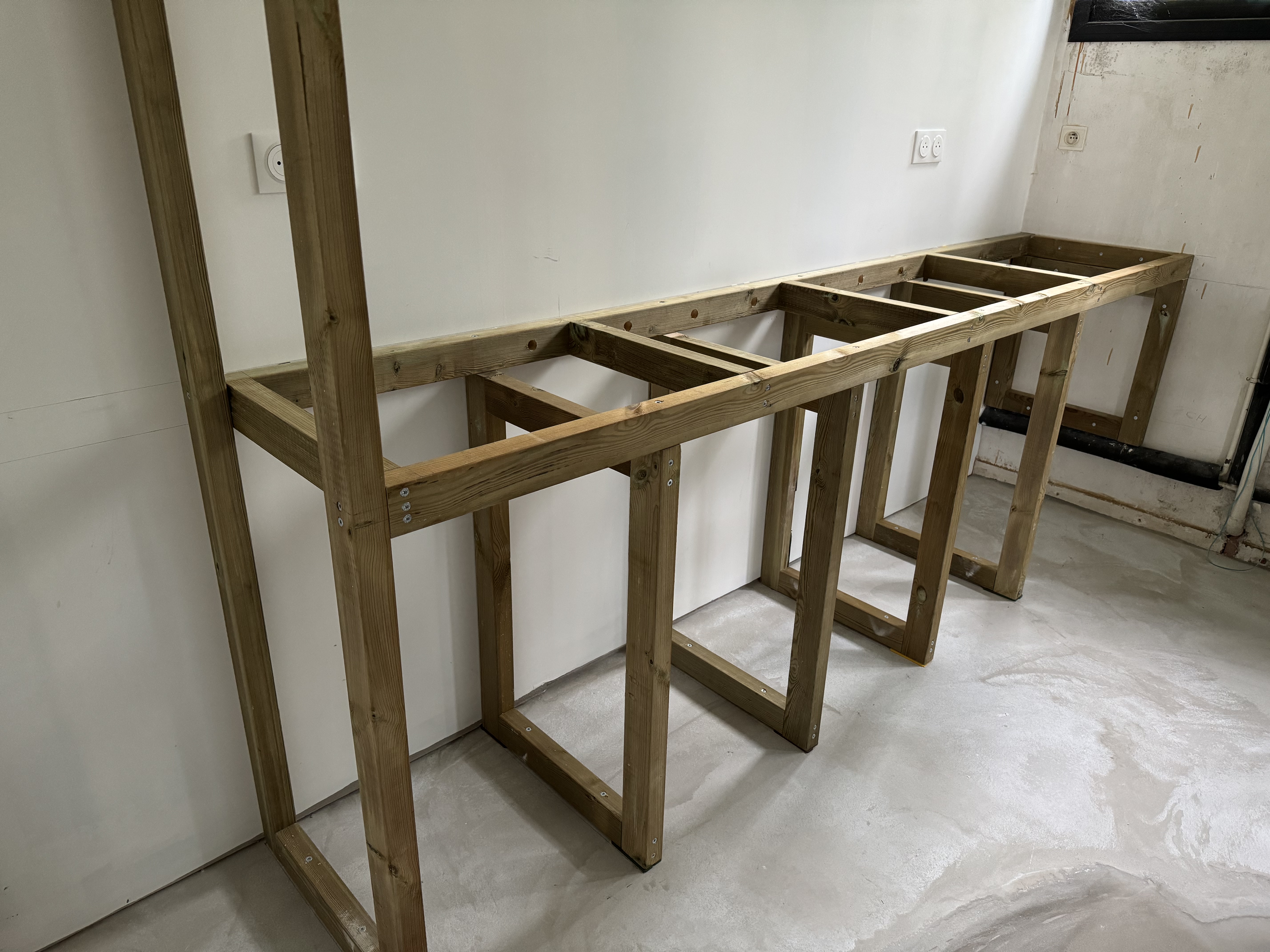 Structure de l’établi fixé