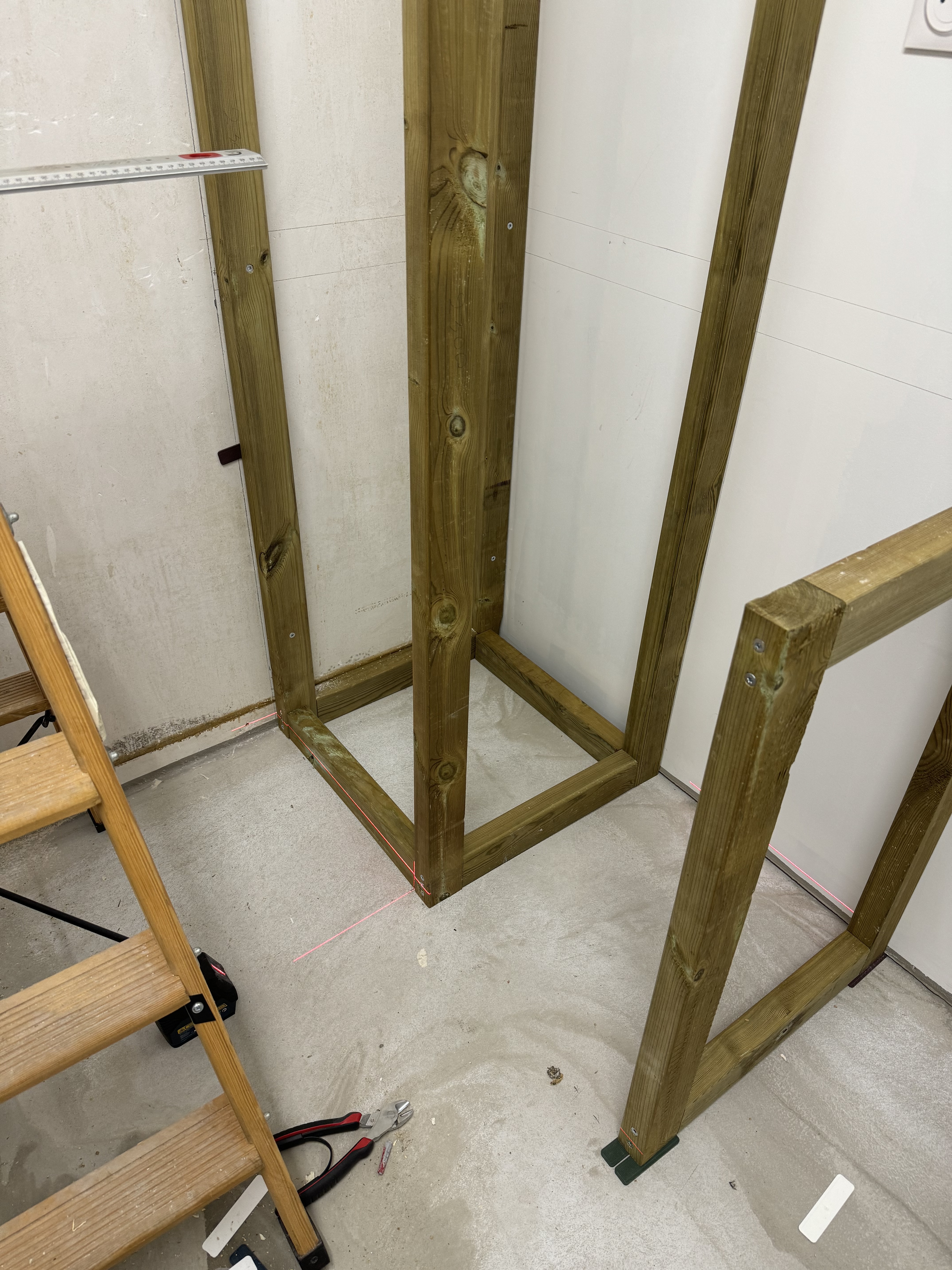 Positionnement des montants de la colonne