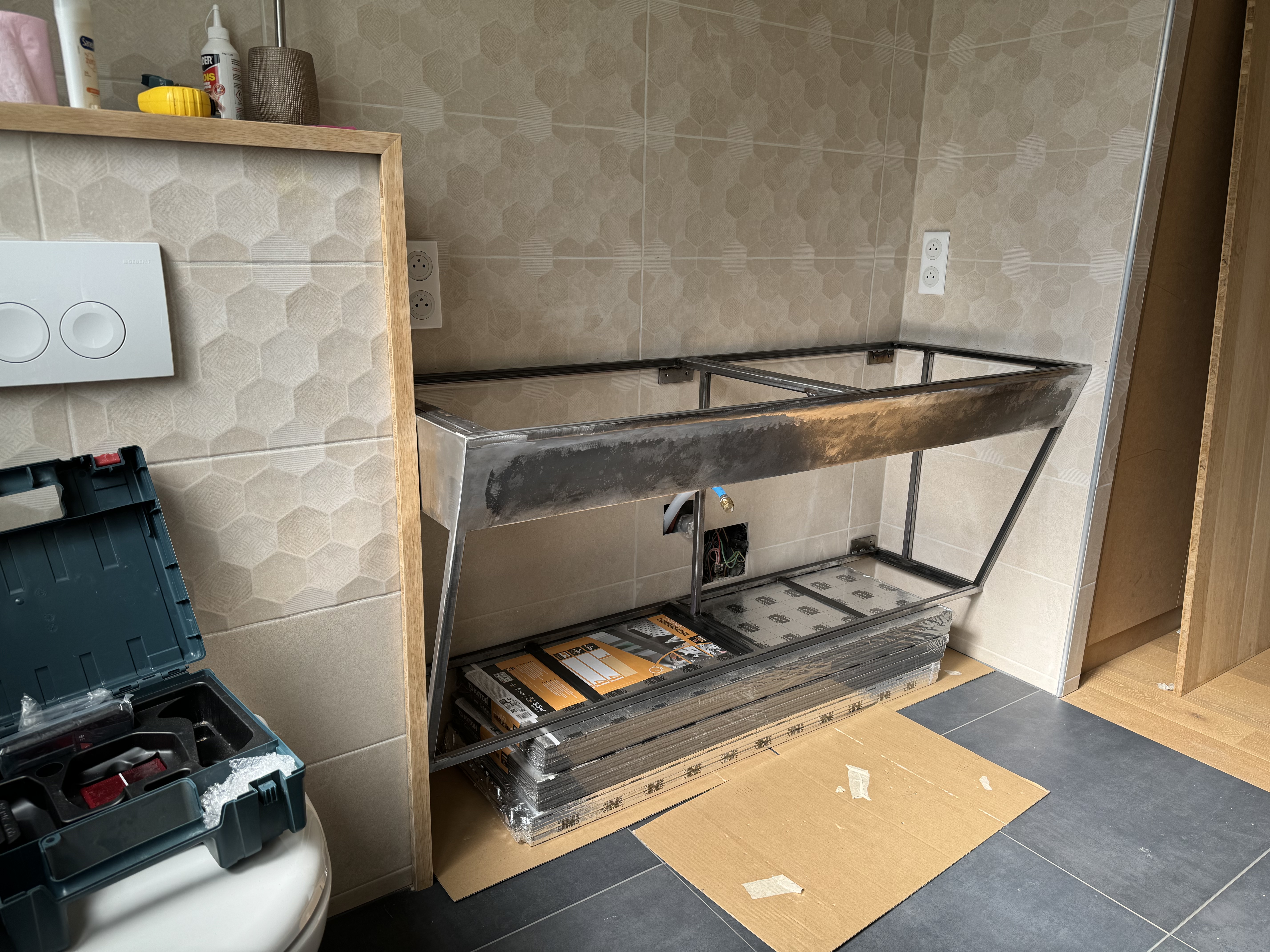 Présentation de l’ossature en acier à blanc